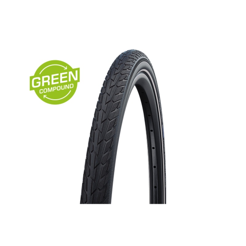 Schwalbe Tyre Road Cruiser 700 x 35 Wire Bead K-Guard Green Compoud TwinSkin HS484