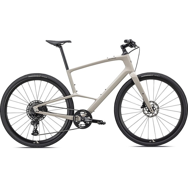 2024 Specialized sirrus x 5.0 bike gloss white mountains / gunmetal / satin white mtns reflective s