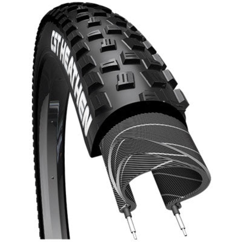 Cs Tire 26X2.25 Heathen  Black Wire Bead 810G Dual Compound Heathen Cst Tires  26”