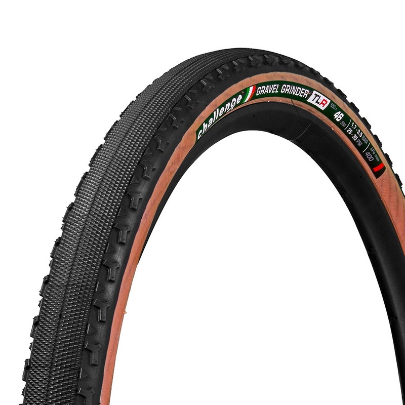Challenge Gravel Grinder Race Tire – 650b x 46, Tubeless, Black/Brown, Handmade