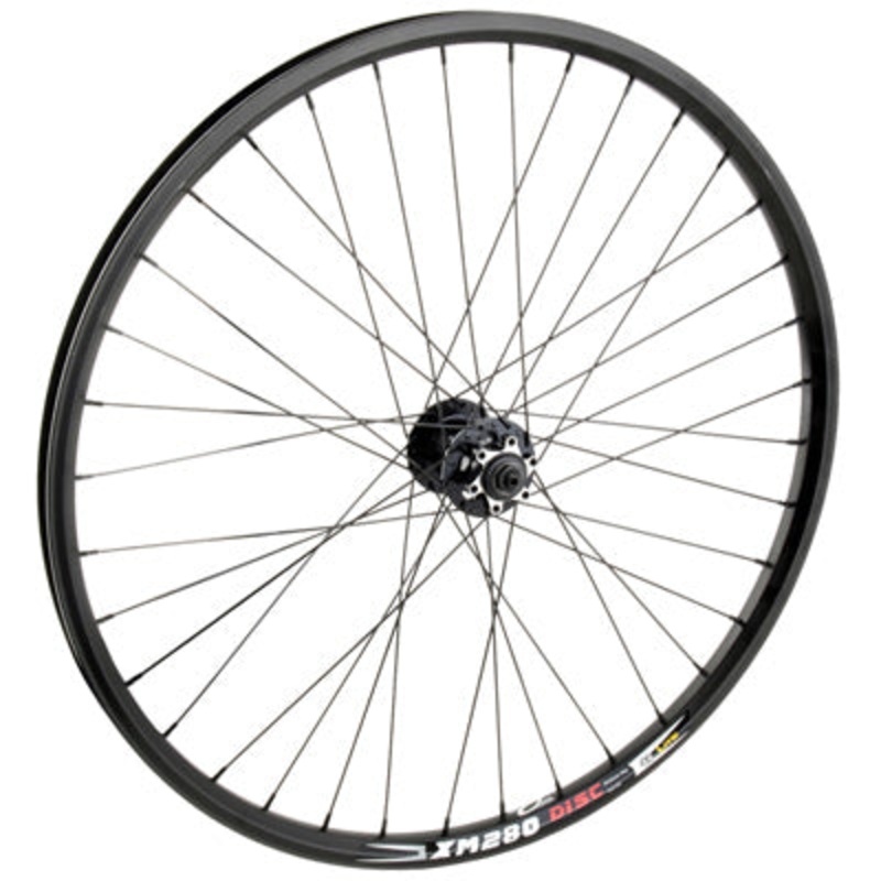 Ft Whl,26X1.5,Bk,Aly,36H Qr,Dw,Bk,100Mm,6B 26” Alloy Mtb Disc Db Wall Wheels  Wheels  26”