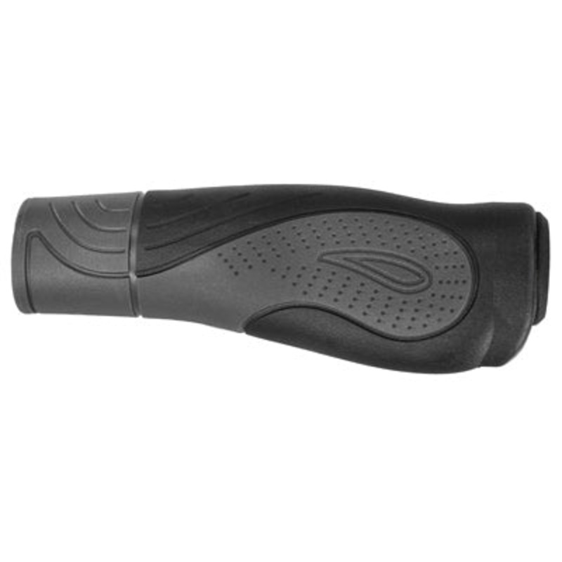 Uc Grips, Ergo Dual Cmpnd Bk/Gray W/Swivel Card, Plugs Ergo Ultracycle Gripstape