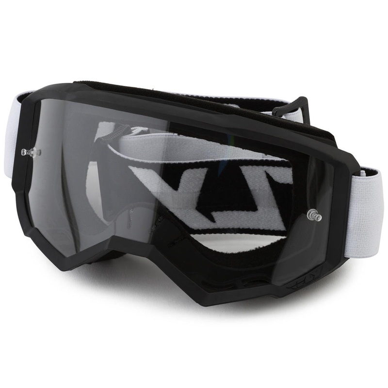 Fly Racing Focus Goggles (White/Black) (Clear Lens)