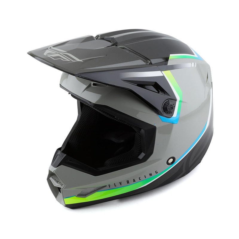 Fly Racing Kinetic Vision Full Face Helmet (Grey/Black) (XL)