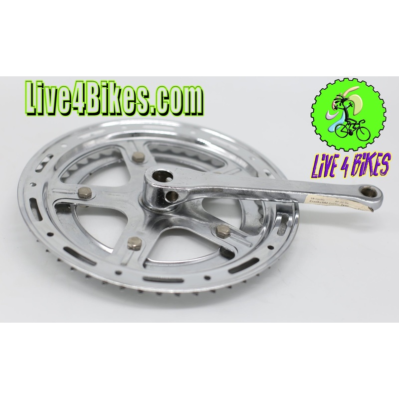 Steel 3-Piece Crankset Cotter Cranks ( for Vintage 10 speed Road bikes ) -Live4Bikes
