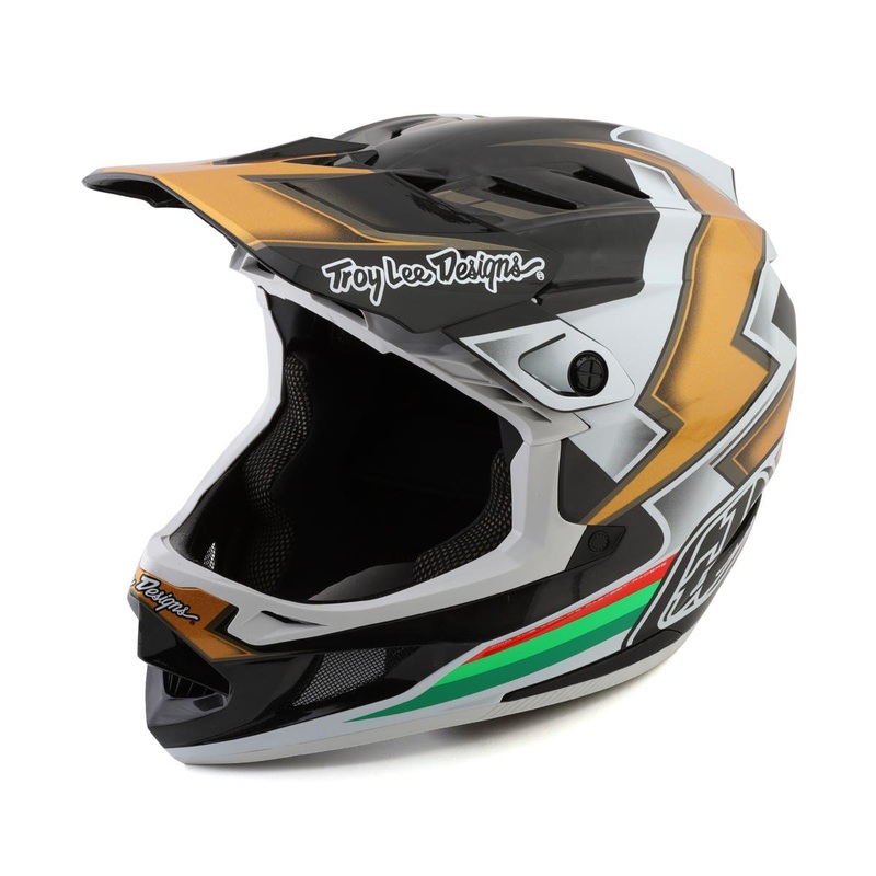 Troy Lee Designs D4 Carbon Full Face Helmet (Ever Black/Gold) (M) (w/ MIPS)