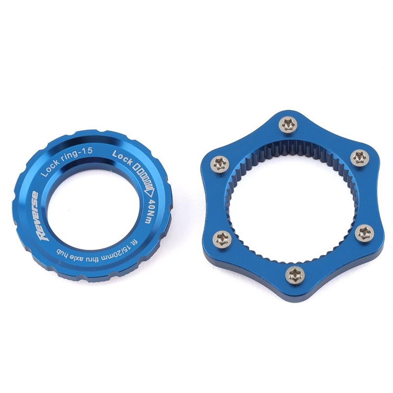 Reverse Components Centerlock to 6-Bolt Rotor Adapter (Blue)