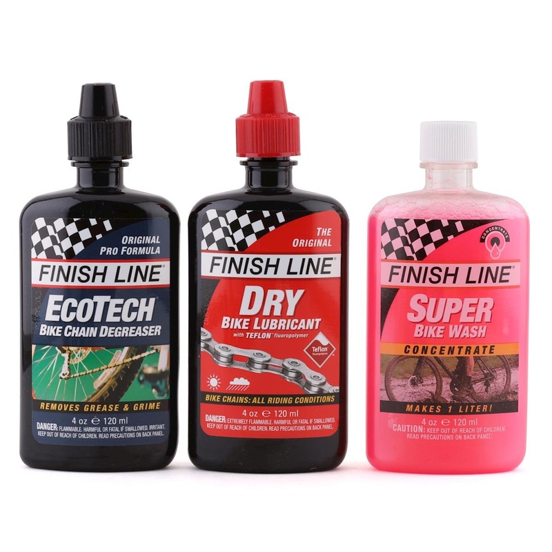 Finish Line Bike Care Value Pack (Dry Chain Lube, EcoTech Degreaser, Super Bike Wash)