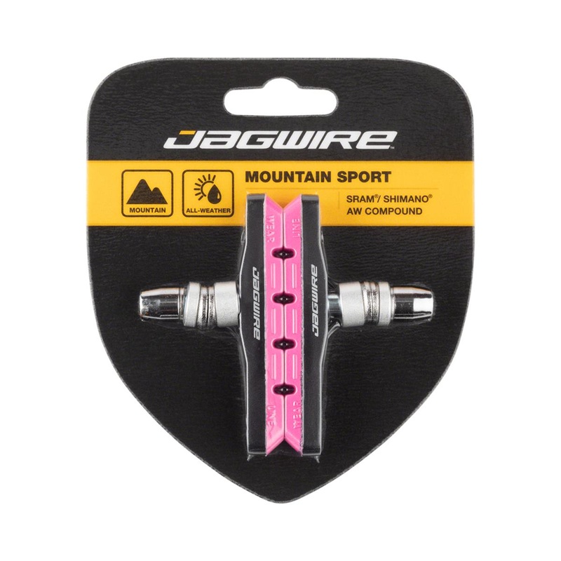 Jagwire Mountain Sport V-Brake Pads (Pink) (1 Pair)