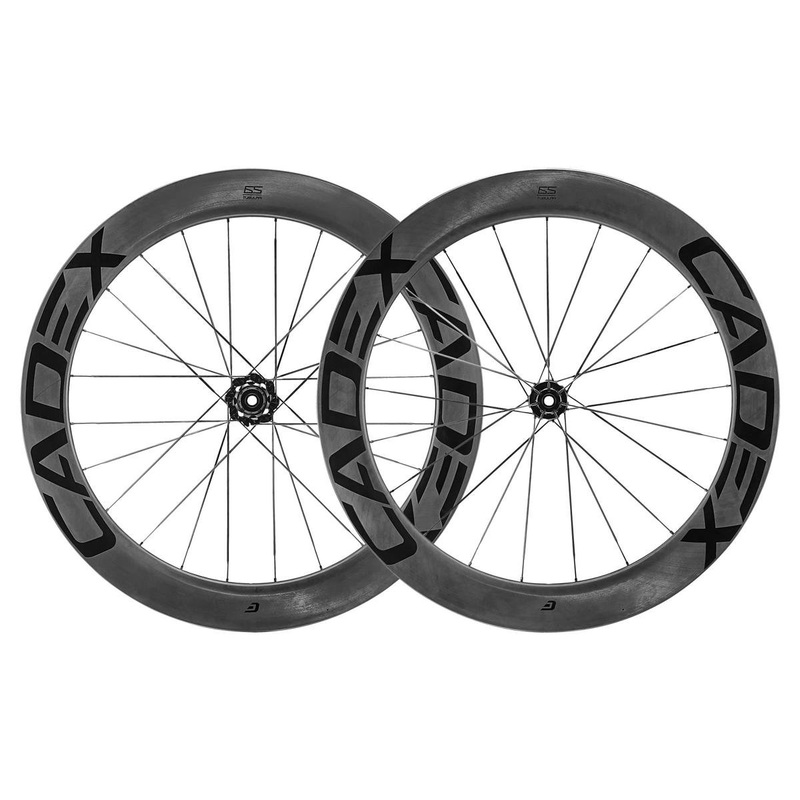 Cadex 65 Tubular Carbon Road Wheels (Shimano HG 11/12) (Rear) (12 x 142mm) (700c) (Black) (Disc Brake)