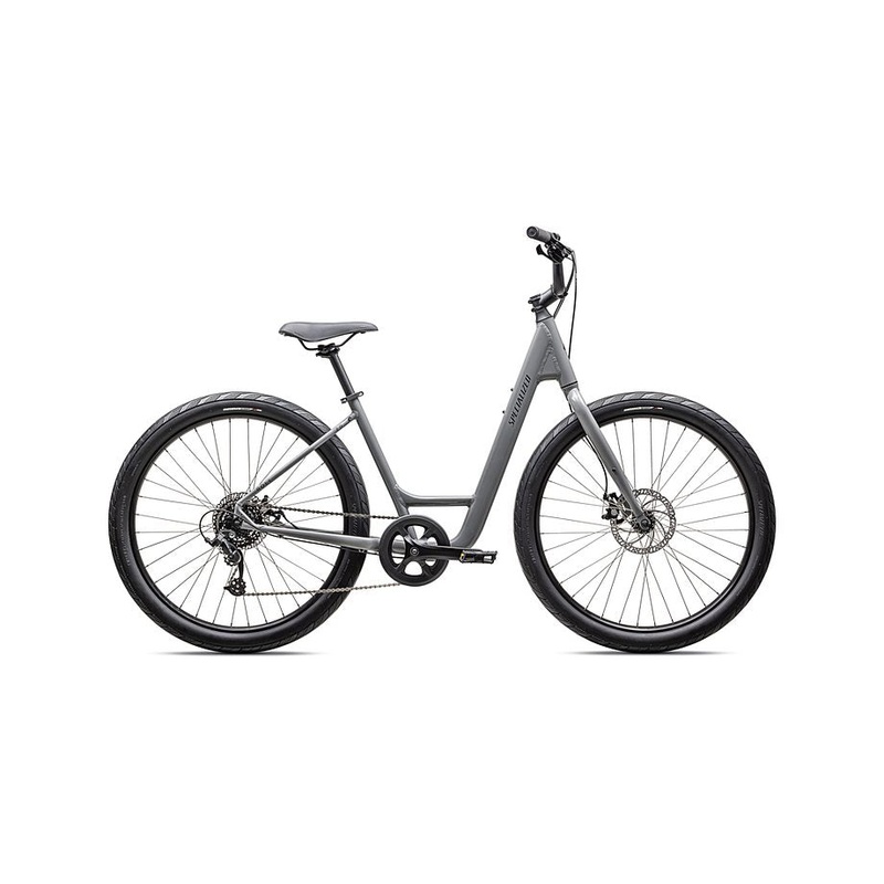 2025 Specialized roll 2.0 low entry bike gloss cool grey / satin smoke reflective l