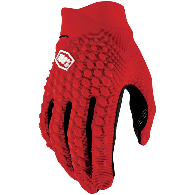 100% Geomatic Gloves – Red Full Finger Mens X-Large