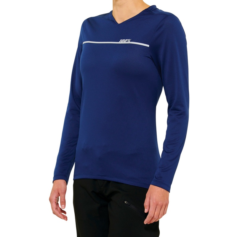 100% Ridecamp Women’s Long Sleeve Jersey Navy