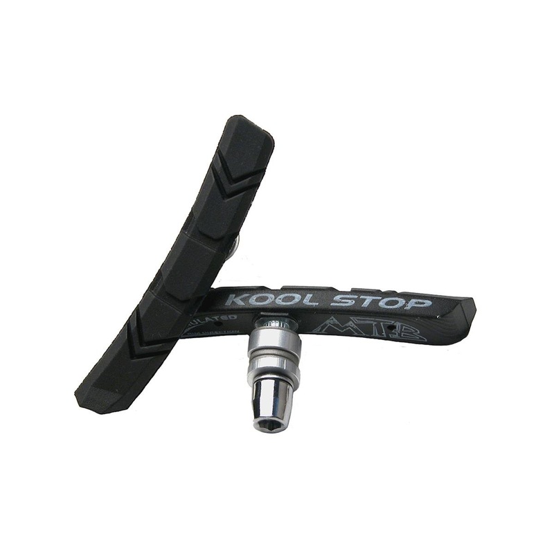 Kool Stop Mountain V-Brake Pads (Black/Red) (1 Pair) (Black Compound)