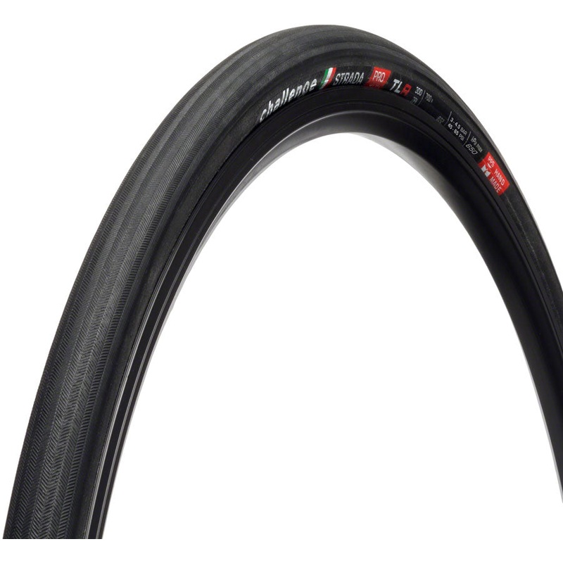 Challenge Strada Pro Tire – 700 x 27, Tubeless, Folding, Black, Handmade