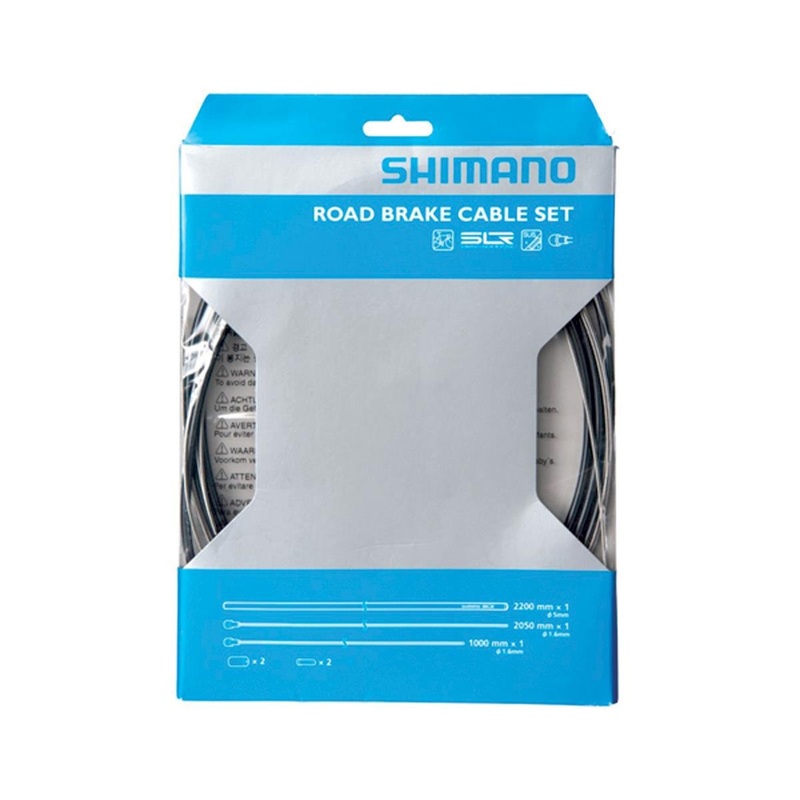 Shimano Stainless Brake Cable & Housing Set (Black) (1.6mm) (1000/2000mm) (Road Cable)