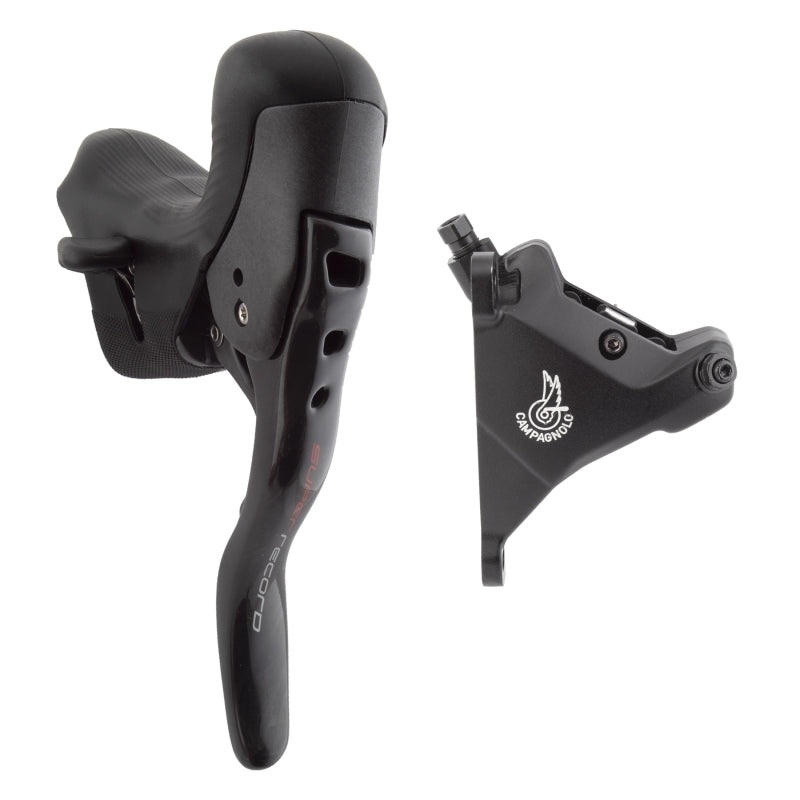 Campagnolo Super Record Ergopower Hydraulic Brake/Shift Lever Disc Caliper – Left/Front 12-Speed 160mm Flat Mount Caliper BLK
