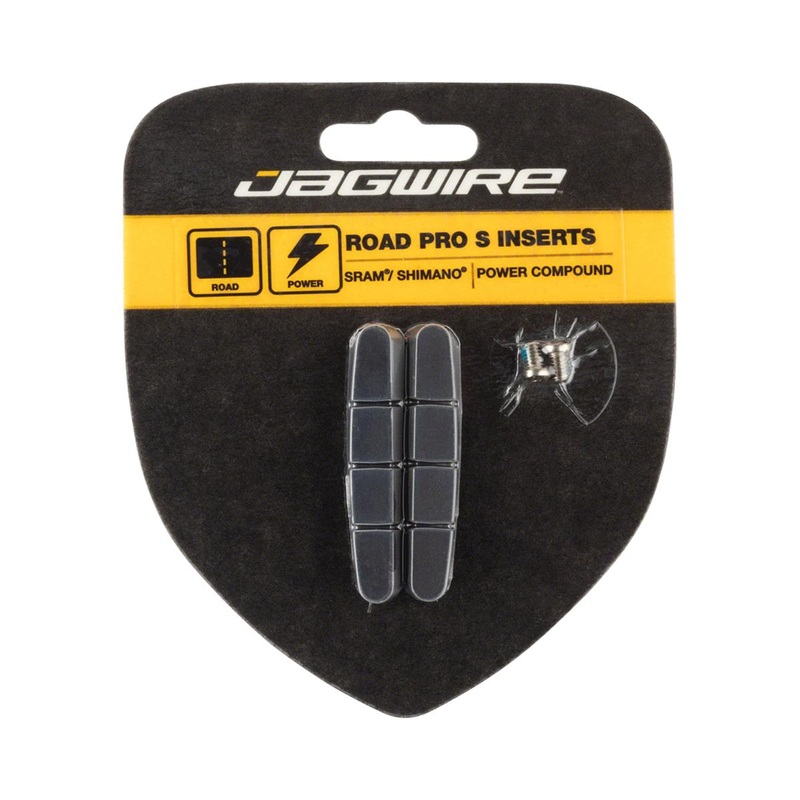 Jagwire Road Pro S Brake Pad Inserts (Black/Red) (For Shimano/SRAM) (1 Pair) (Power Compound)