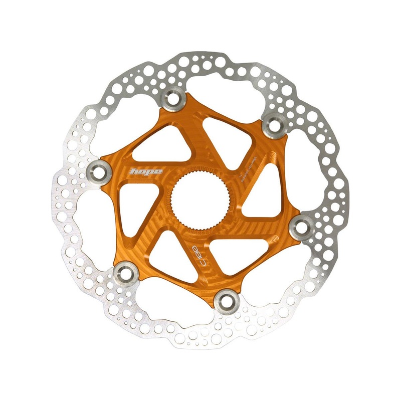 Hope MTB Floating Disc Brake Rotor (Orange) (Centerlock) (180mm)