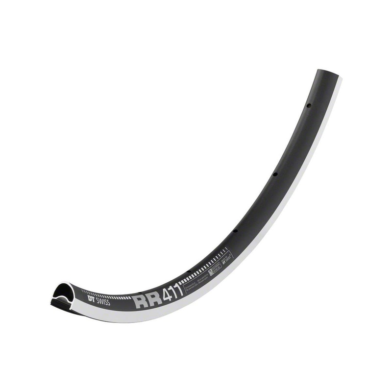 DT Swiss RR 411 Asymmetric Rim (Black) (32H) (Presta) (700c) (Tubeless)
