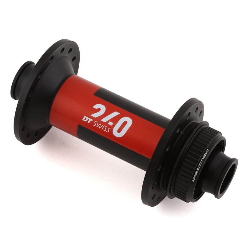 DT Swiss 240 Disc Brake Hubs (Black/Red) (Centerlock) (Front) (15 x 110mm (Boost)) (28H) (J-Bend)