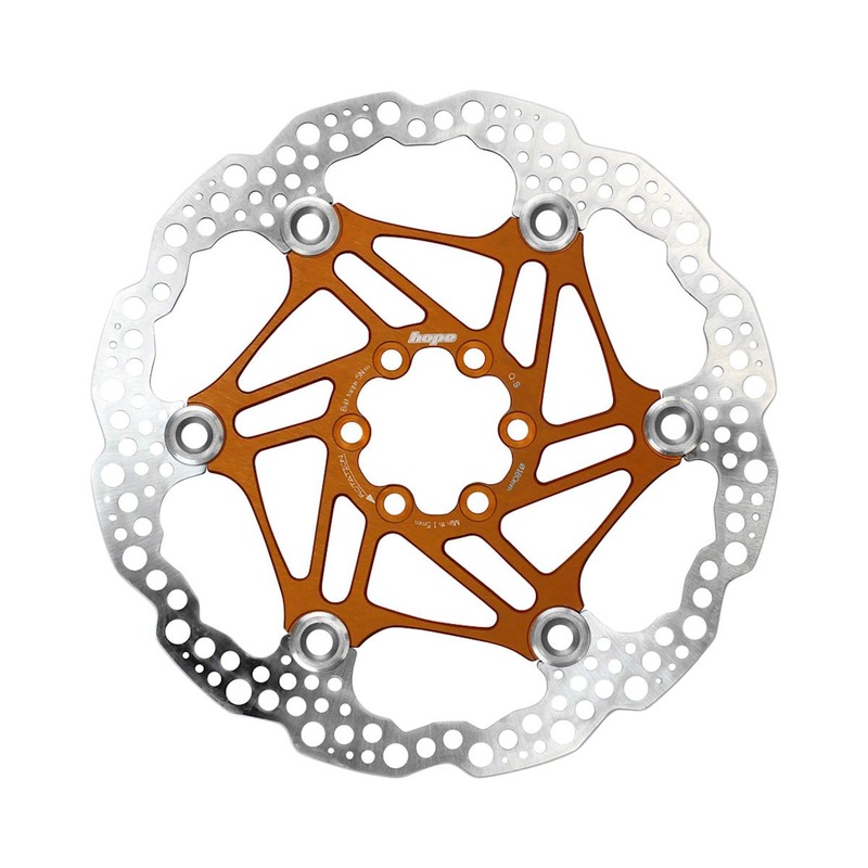 Hope Floating Disc Brake Rotor (Orange) (6-Bolt) (180mm)