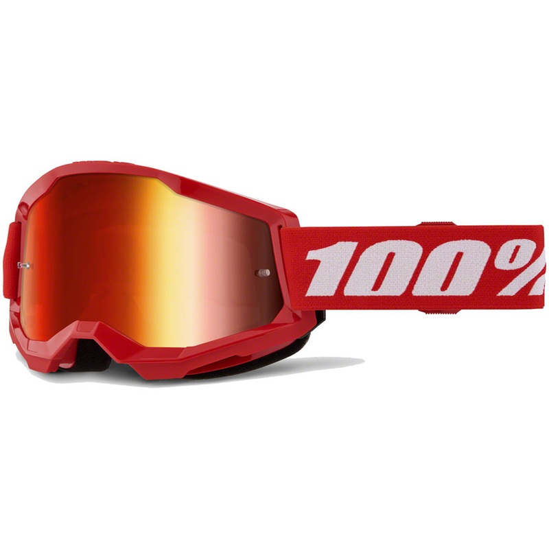 100% Strata 2 Goggles – Red/Mirror Red