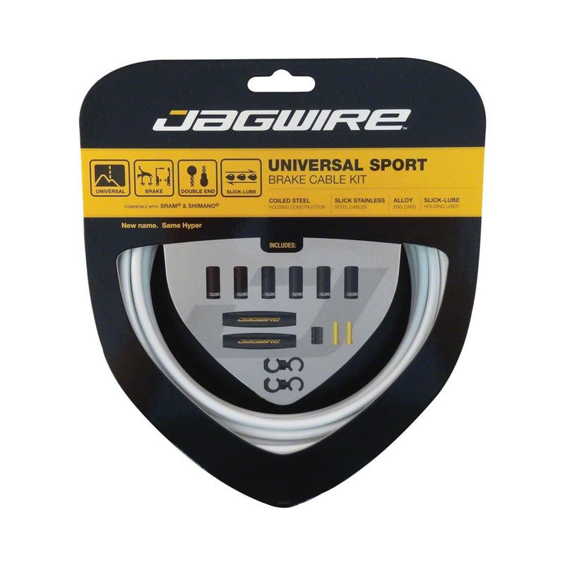 Jagwire Universal Sport Brake Cable Kit (White) (Stainless) (Road & Mountain) (1.5mm) (1350/2350mm) (w/ Housing)