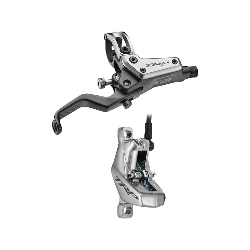 TRP DHR EVO Pro Disc Brake & Lever (Grey) (HD-M9040) (4-Piston) (Right) (Hydraulic) (Post Mount)