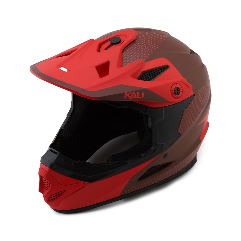 Kali Zoka Dash Youth Full-Face Helmet (Matte Red/Burgundy) (Youth M)