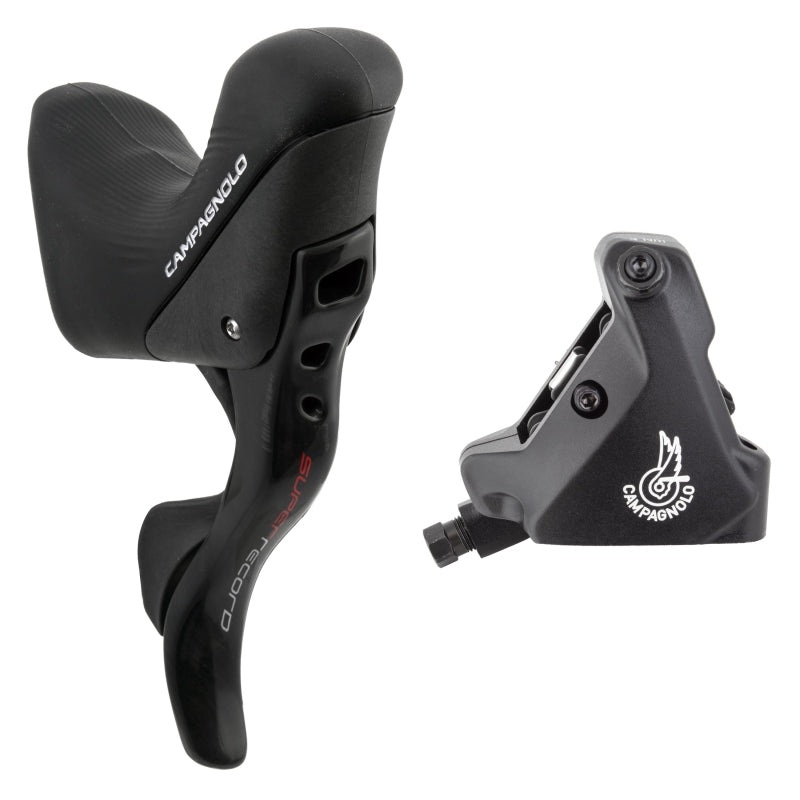 Campagnolo Super Record Ergopower Hydraulic Brake/Shift Lever Disc Caliper – Right/Rear 12-Speed 140mm Flat Mount Caliper BLK