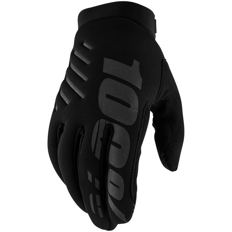 100% Brisker Youth Gloves – Black Large