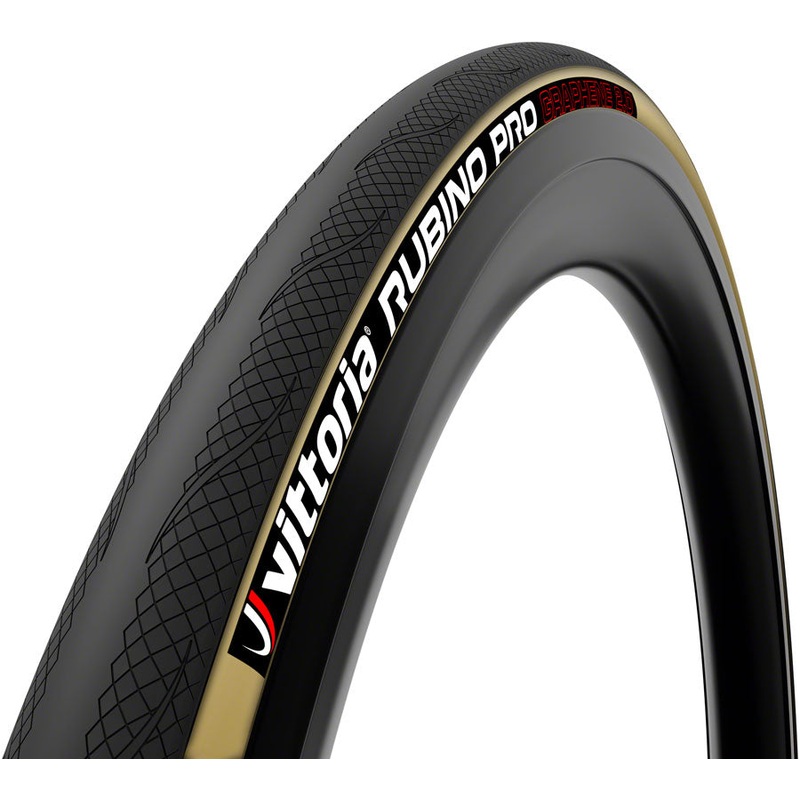 Vittoria Rubino Pro Tire – 700 x 25 Clincher Folding Black/Tan G2.0