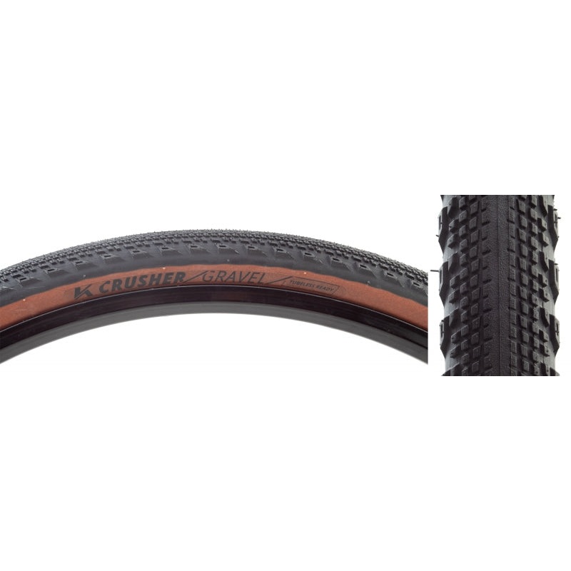 Kenda Crusher Tire – 700 x 45 Tubeless Folding Black/Coffee Race Pace