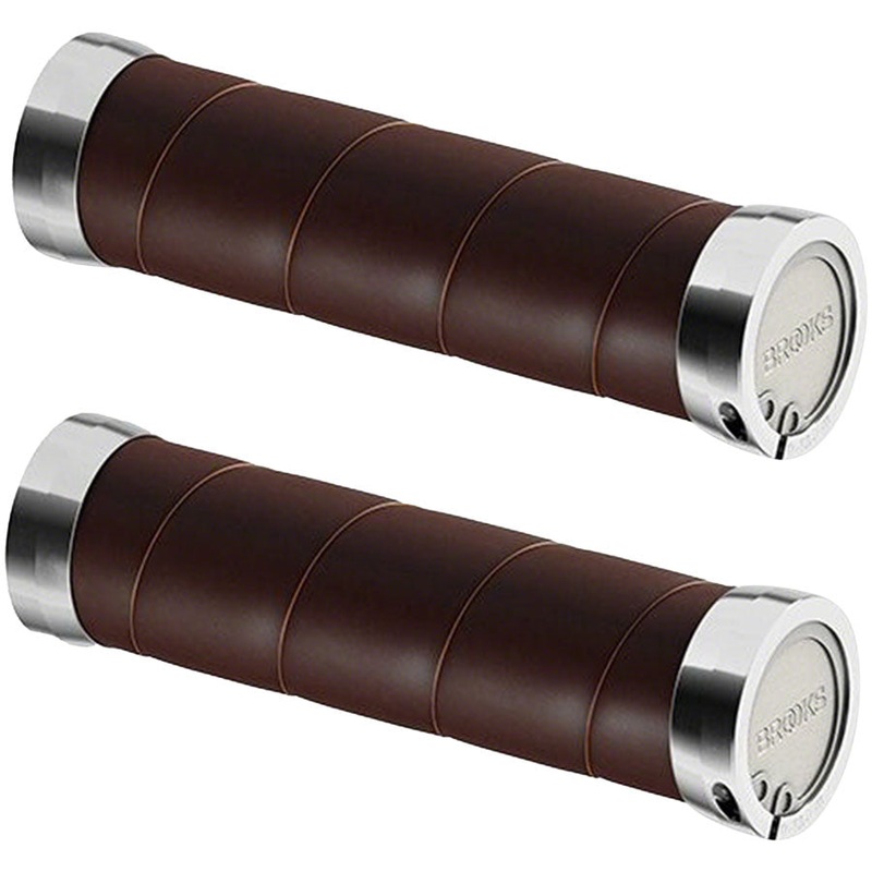 Brooks Slender Leather Grips – Brown 130/130mm