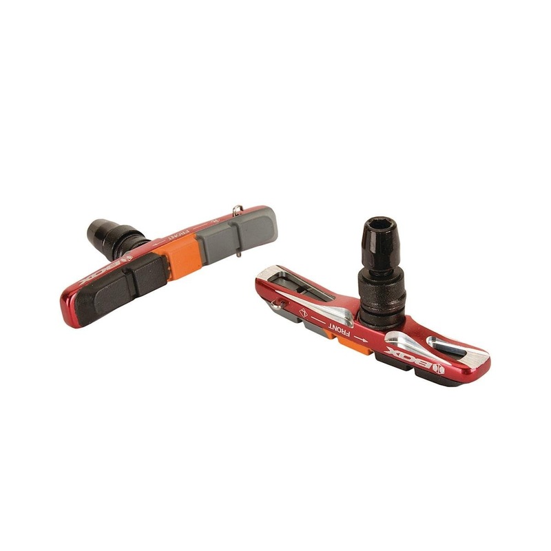 Box One V-Brake Pads (Red) (1 Pair) (Threaded)
