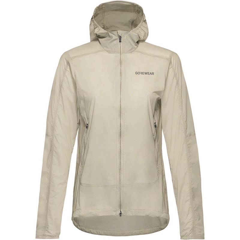 Gorewear Fernflow Hooded Windbreaker – Beige Womens Medium