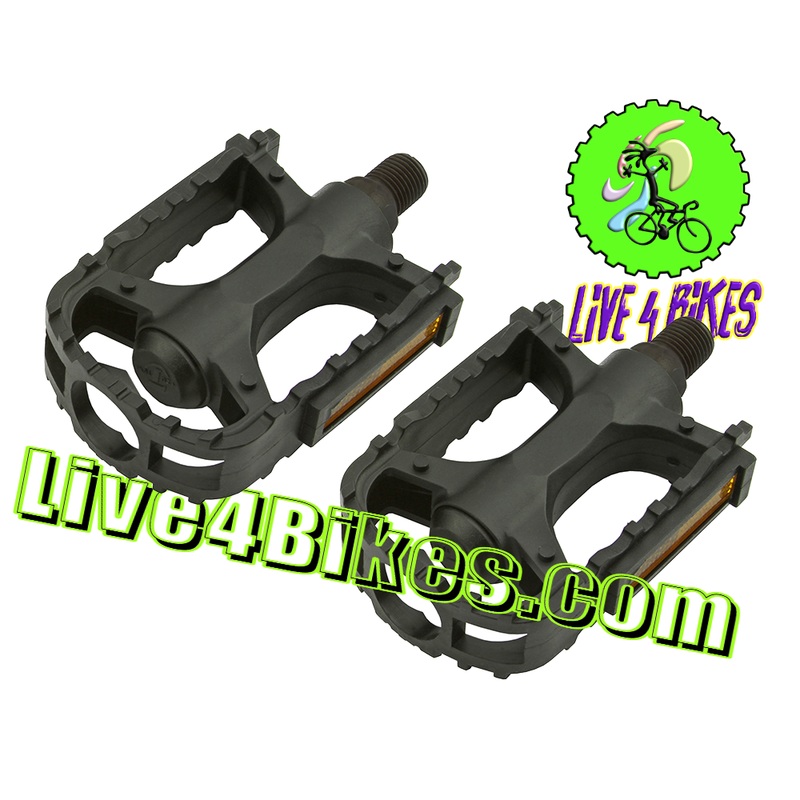 1/2 in Pedals Plastic 1/2 for Kids , beach cruiser 1 piece crank Bikes –