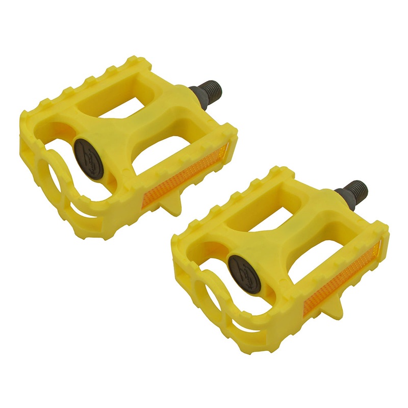 One Piece crank Pedals Yellow 1/2 – Live4Bikes