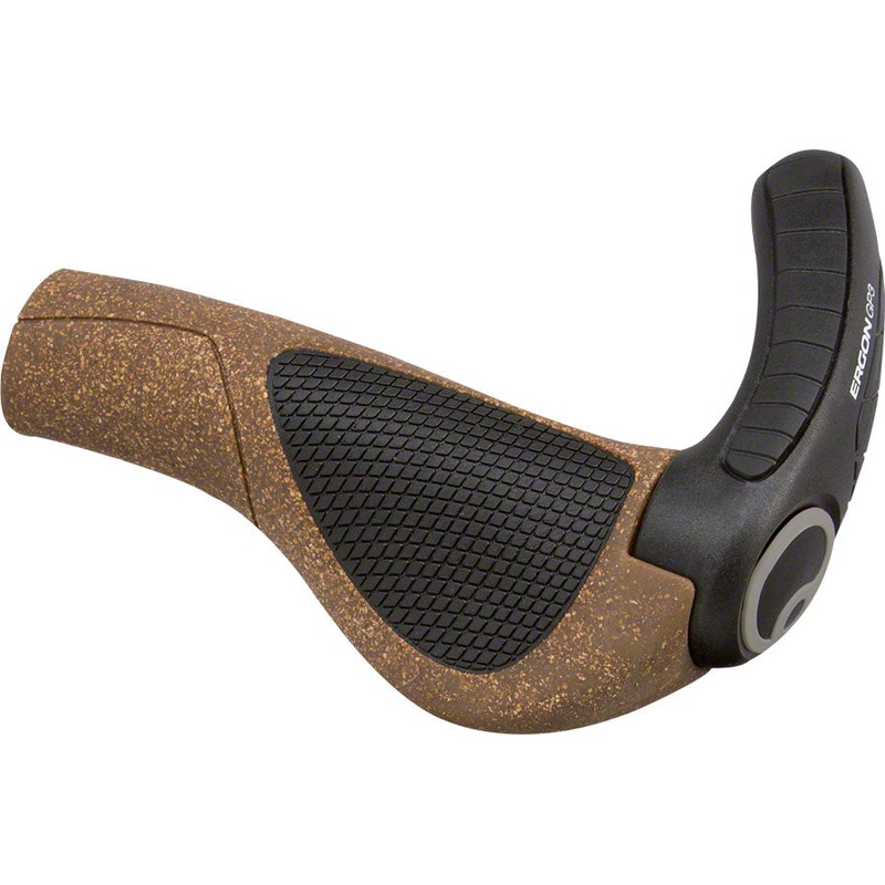 Ergon GP3 BioKork Grips – Lock-On Large Black/Tan