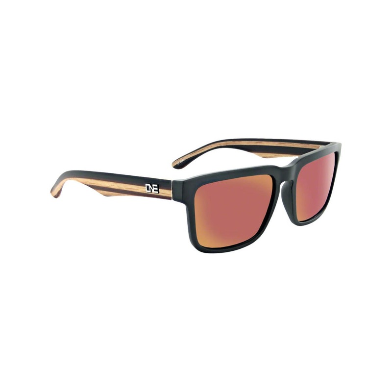 Optic Nerve ONE Mashup Sunglasses (Black Wood Temple/Polarized Gray w/Red Mirror)