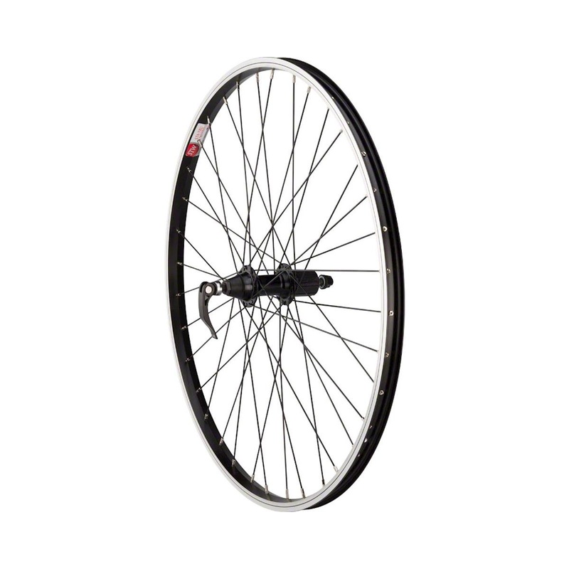 Sta-Tru Quick Release Single Wall Rear Wheel (Black) (Shimano HG) (QR x 135mm) (26″)