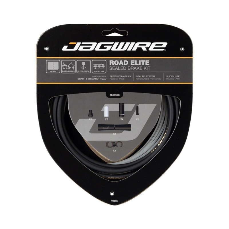 Jagwire Road Elite Sealed Brake Cable Kit (Black) (1.5mm) (850/1650mm) (w/ Housing)
