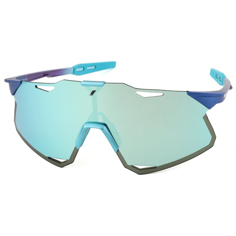 100% Hypercraft Sunglasses (Matte Metallic Into the Fade) (Blue Topaz Multilayer Mirror Lens)