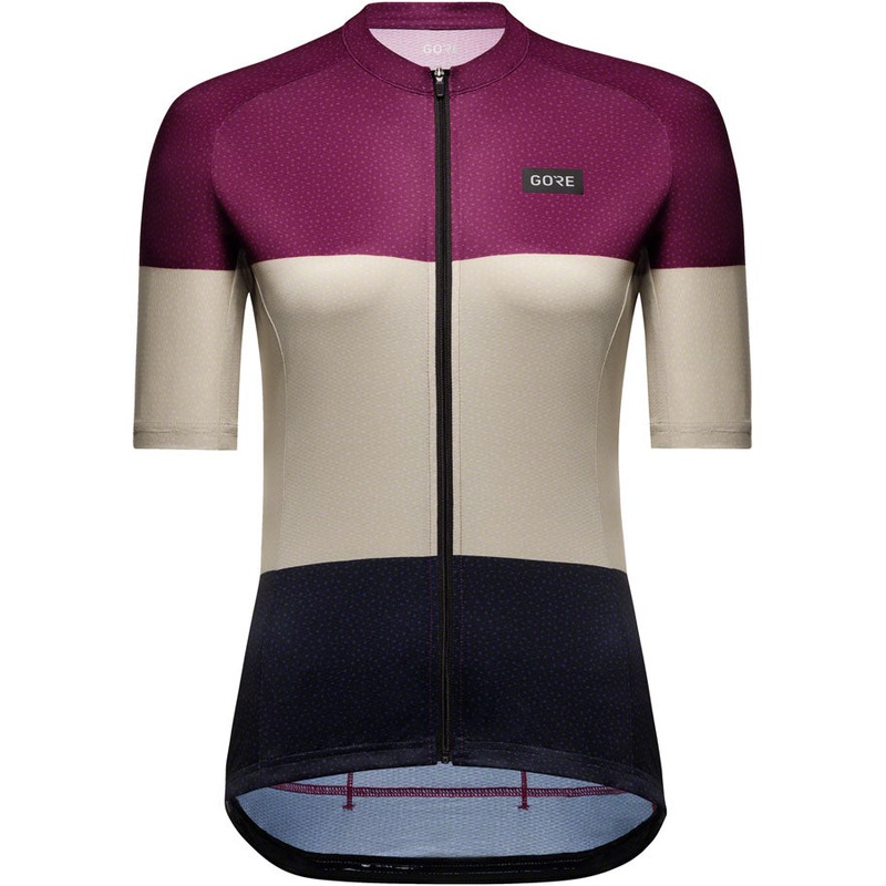 Gorewear Spirit Stripes Jersey – Purple/Beige Womens Small 4/6