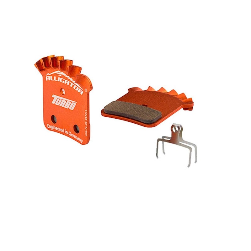 Alligator Turbo Disc Brake Pads (Organic) (w/ Fins) (SRAM AXS Road/Level) (1 Pair)