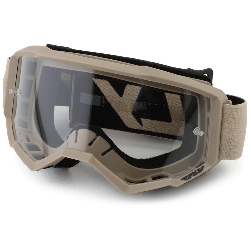 Fly Racing Focus Goggles (Khaki/Black) (Clear Lens)