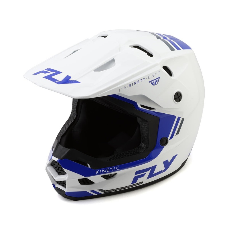 Fly Racing Kinetic Verdict Helmet (White/Blue/Grey) (2XL)