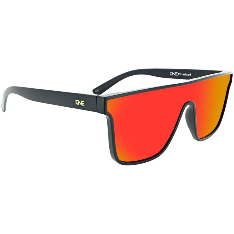 Optic Nerve ONE Mojo Filter Sunglasses (Matte Black/Polarized Smoke w/Red Mirror)