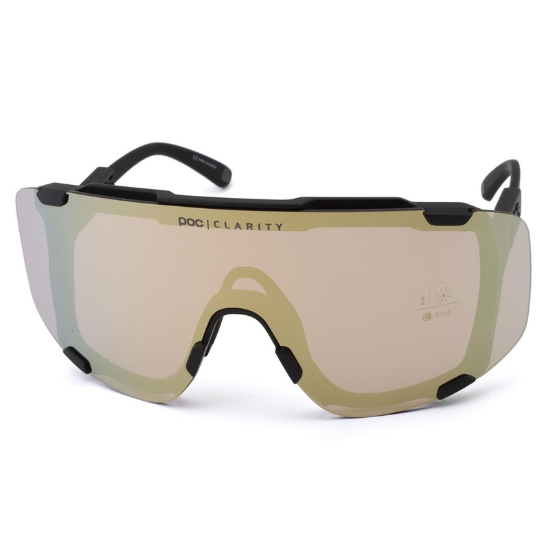 POC Devour Sunglasses (Uranium Black) (Partly Sunny Gold/Clear) (Clarity Road)